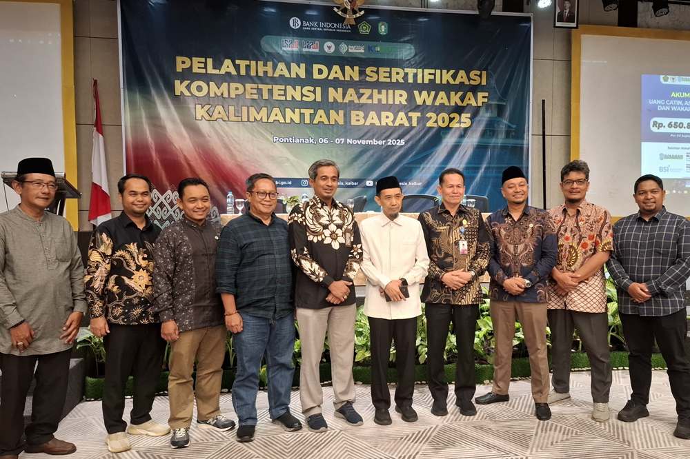 Kanwil Kemenag Kalbar menggelar capacity bulding&nbsp;sekaligus pelatihan dan sertifikasi kompetensi Nazhir Wakaf Kalbar 2025, Kamis (6/11).