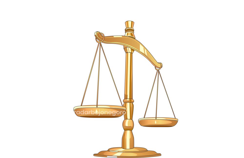 Ilustrasi Timbangan Hukum.