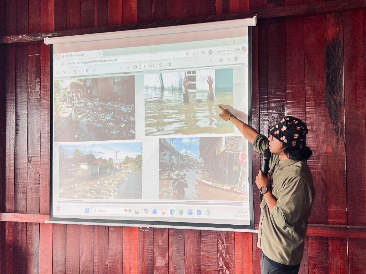 Yayasan Kolase dan FINCAPES saat melakukan sosialisasi Photovoice kepada para lurah dan perwakilan OPD di Kota Pontianak.