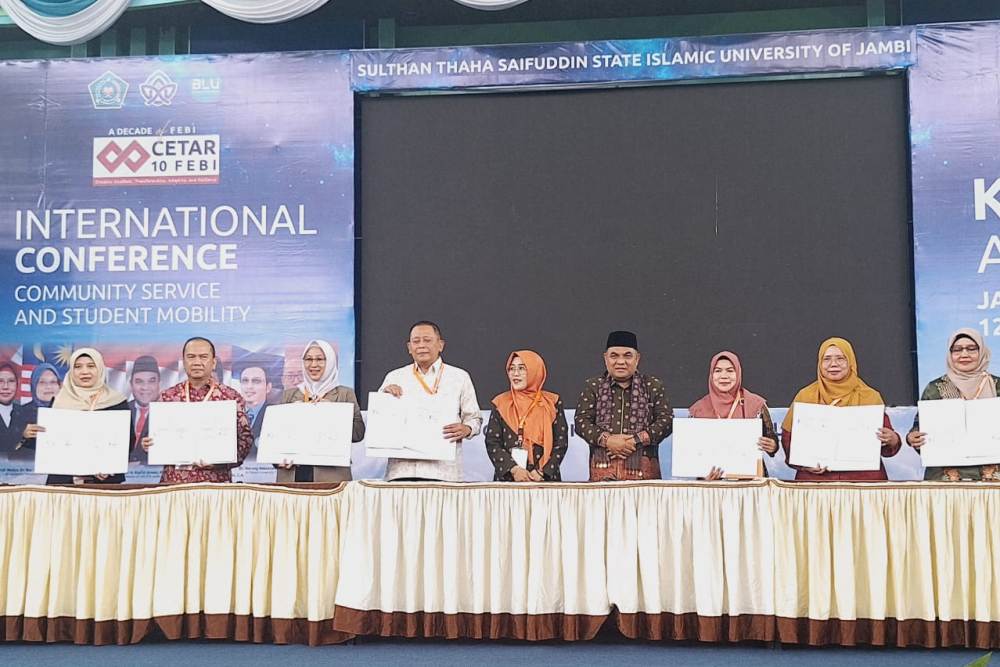 Kongres Asosiasi Fakultas Ekonomi dan Bisnis Islam (AFEBIS) yang diselenggarakan di Universitas Islam Negeri (UIN) Sulthan Thaha Saifuddin Jambi, Rabu (12/11).