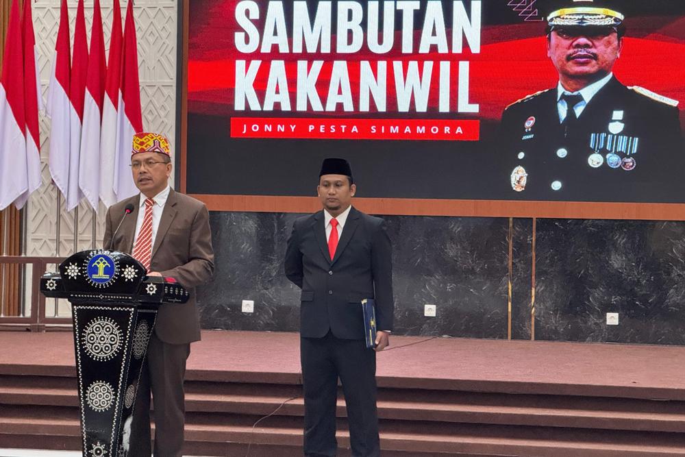 Pelantikan dan pengambilan sumpah jabatan penyidik pegawai negeri sipil (PPNS) Kanwil Kemenkum Kalbar pada Kamis (13/11).