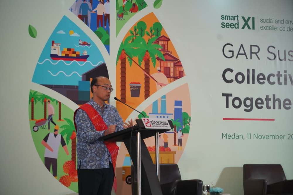Ian Suwarganda membuka acara SMART SEED XI dengan tema &ldquo;GAR&rsquo;s Sustainability Journey: Collective for Impact, Together in Action,&rdquo; pada pada Selasa (11/11).