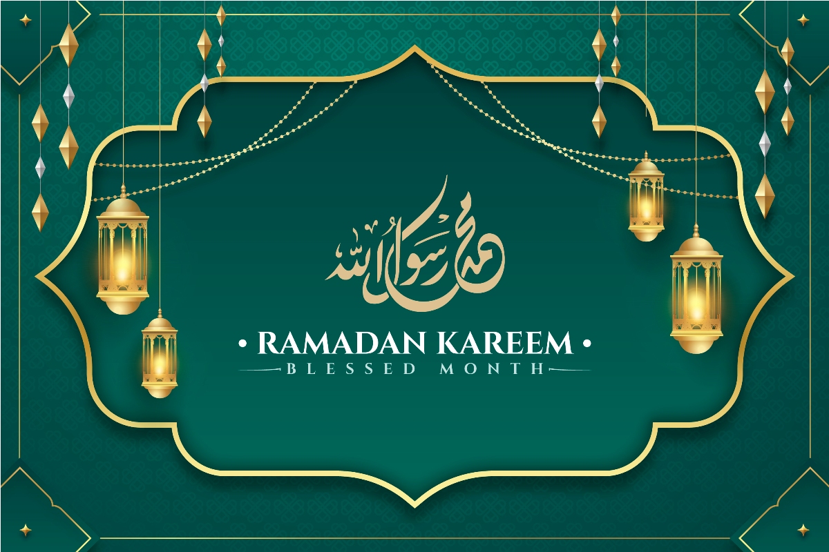 Ilustrasi bulan Ramadan.