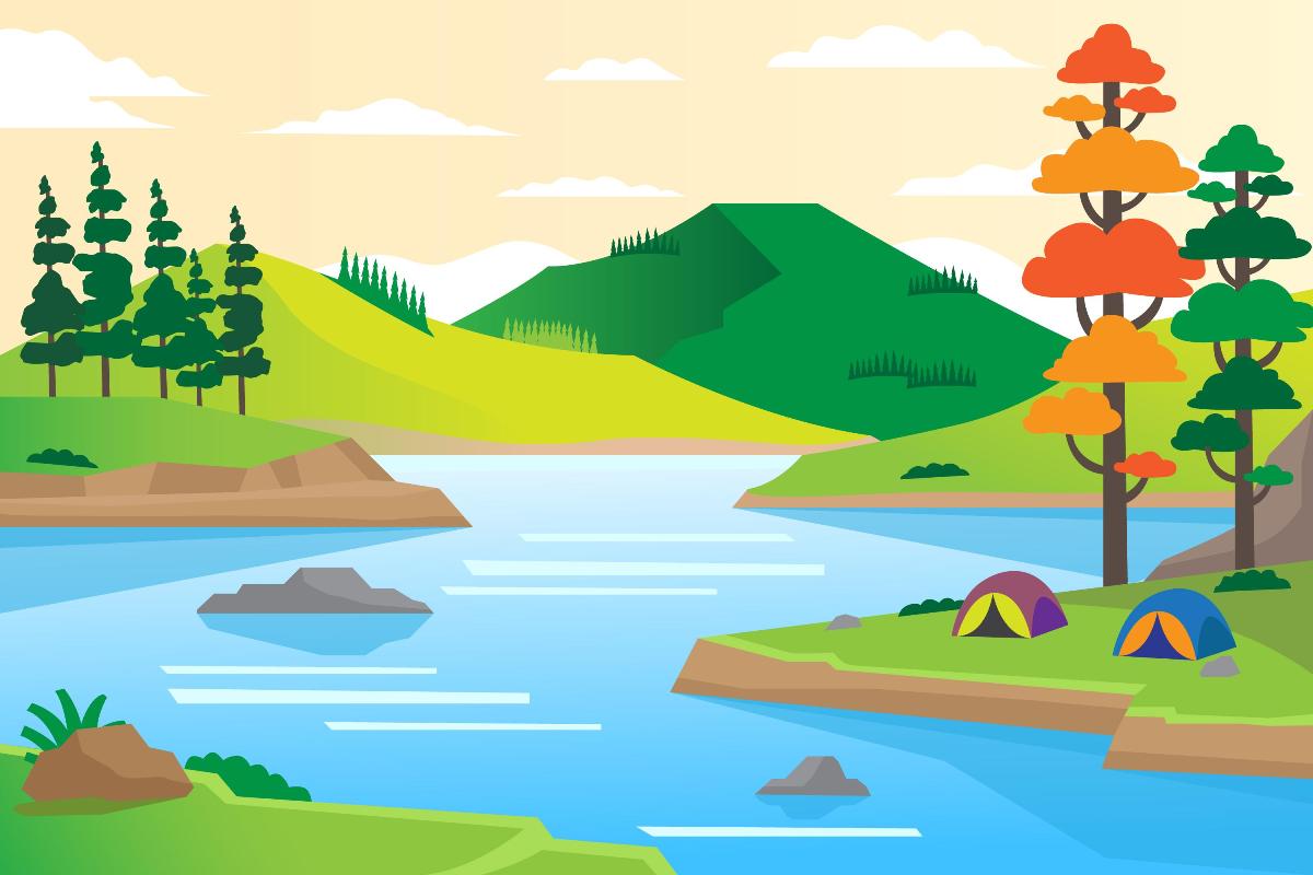 Ilustrasi daerah aliran sungai (DAS).