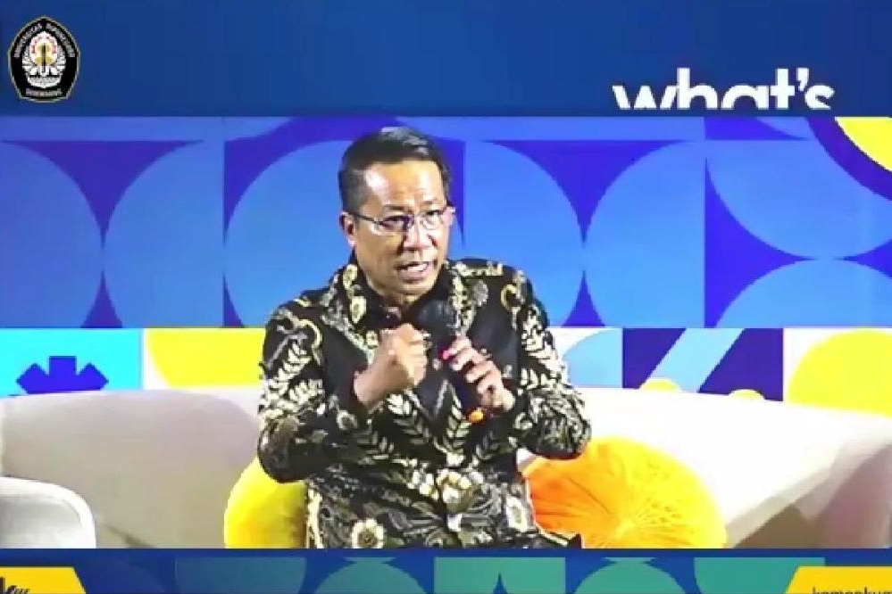 Menteri Hukum Supratman Andi Agtas menjadi narasumber dalam kegiatan What&rsquo;s Up Kemenkum Campus Calls Out pada Rabu (19/11).