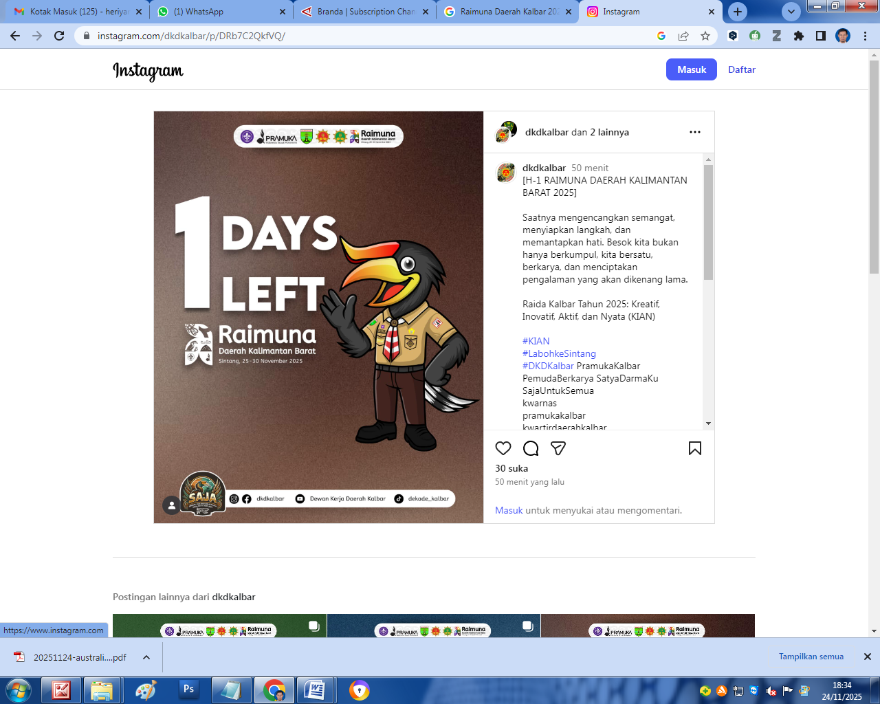 Logo Raimuna Daerah 2025 Kalbar.