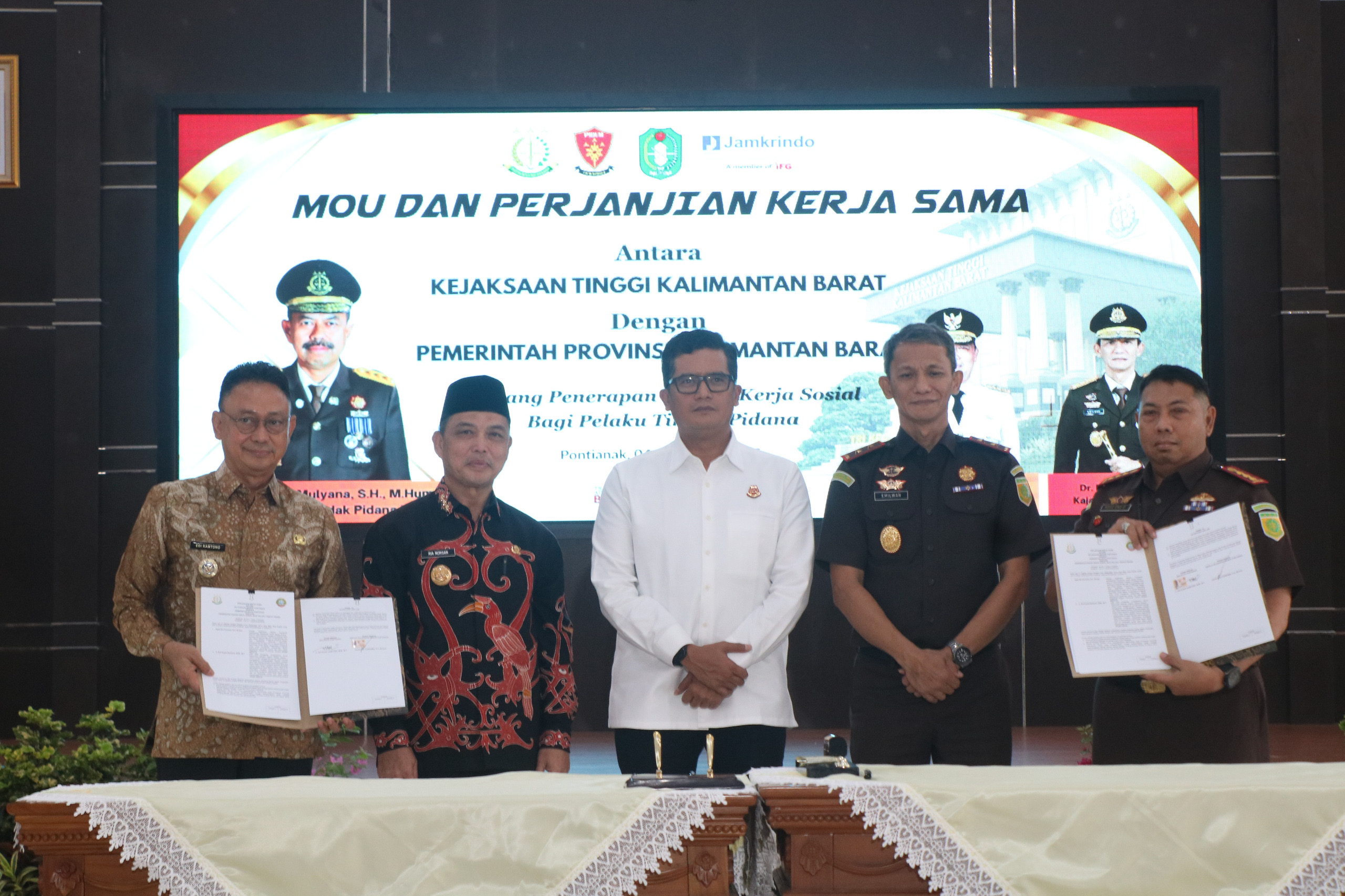 Jaminan Kredit Indonesia (PT Jamkrindo), perusahaan penjamin kredit terbesar Indonesia, ikut berkontribusi dalam kolaborasi bersama Kejaksaan RI dan Pemerintah Provinsi Kalimantan Barat