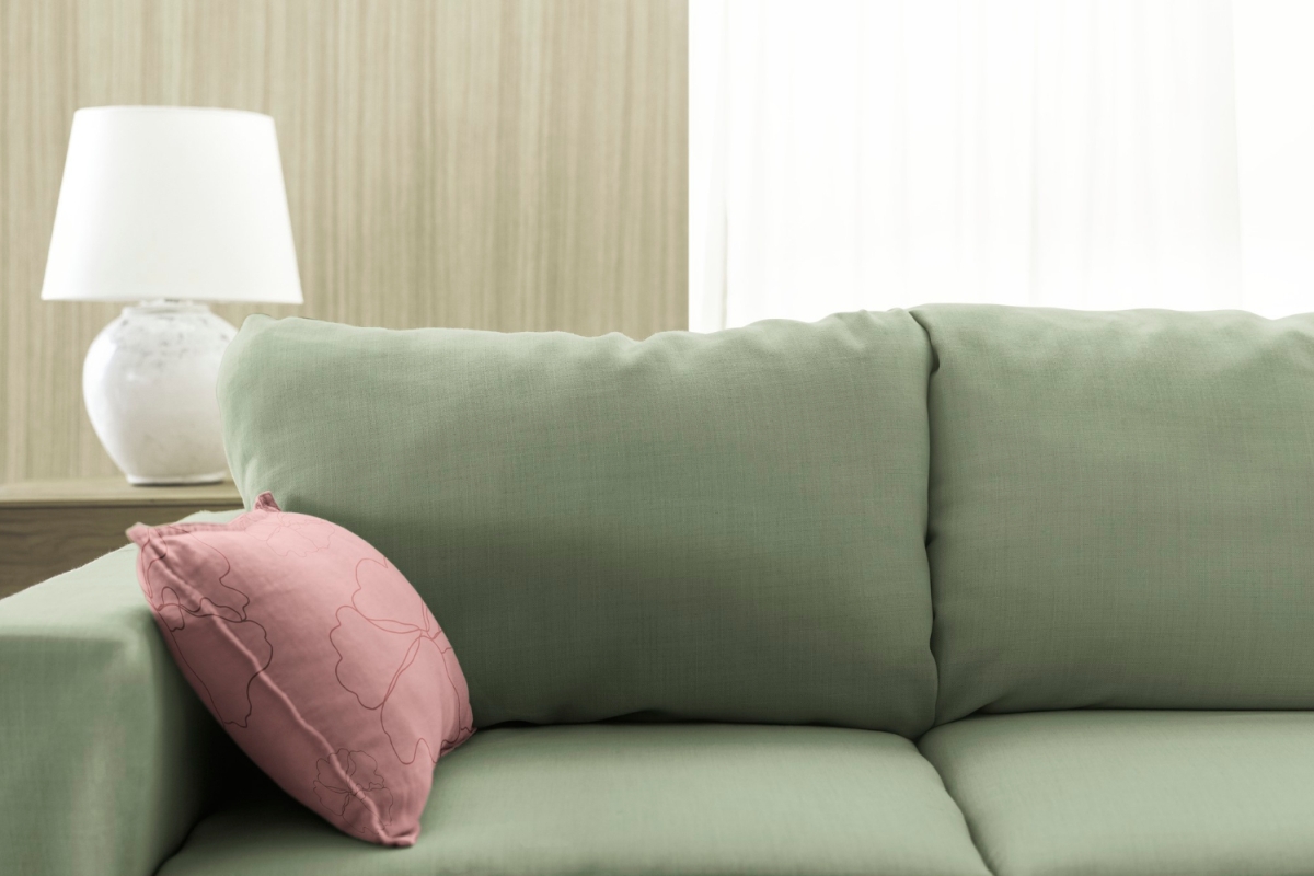 Ilustrasi sofa bludru.