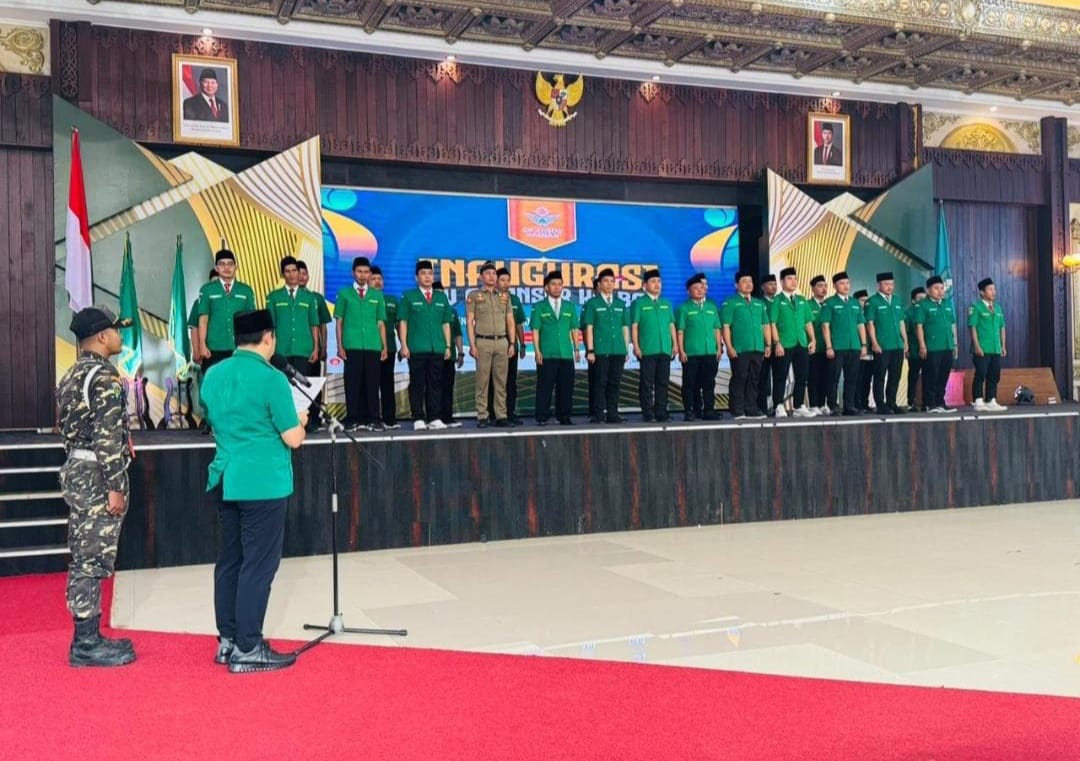 Pelantikan pengurus GP Ansor Kalbar, solidkan barisan untuk jaga ulama dan NKRI.