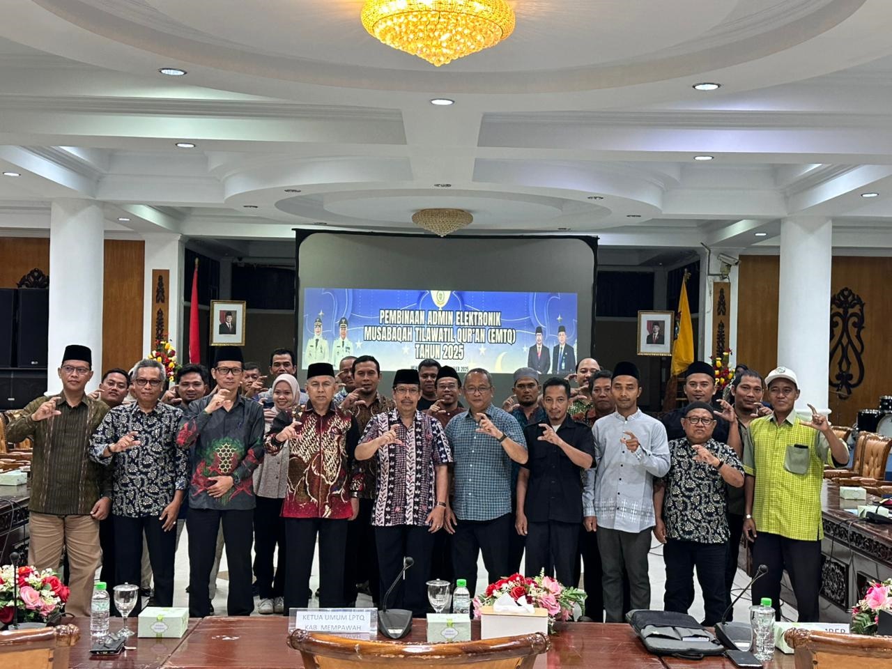 PELATIHAN: suasana pelatihan admin MTQ-E di Kantor Bupati Mempawah.