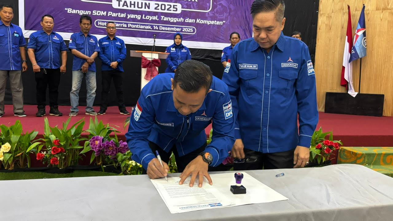 NAKHODA DEMOKRAT: Demokrat Pontianak dukung kembali Ermin Elviani nakhodai Demokrat Kalbar.