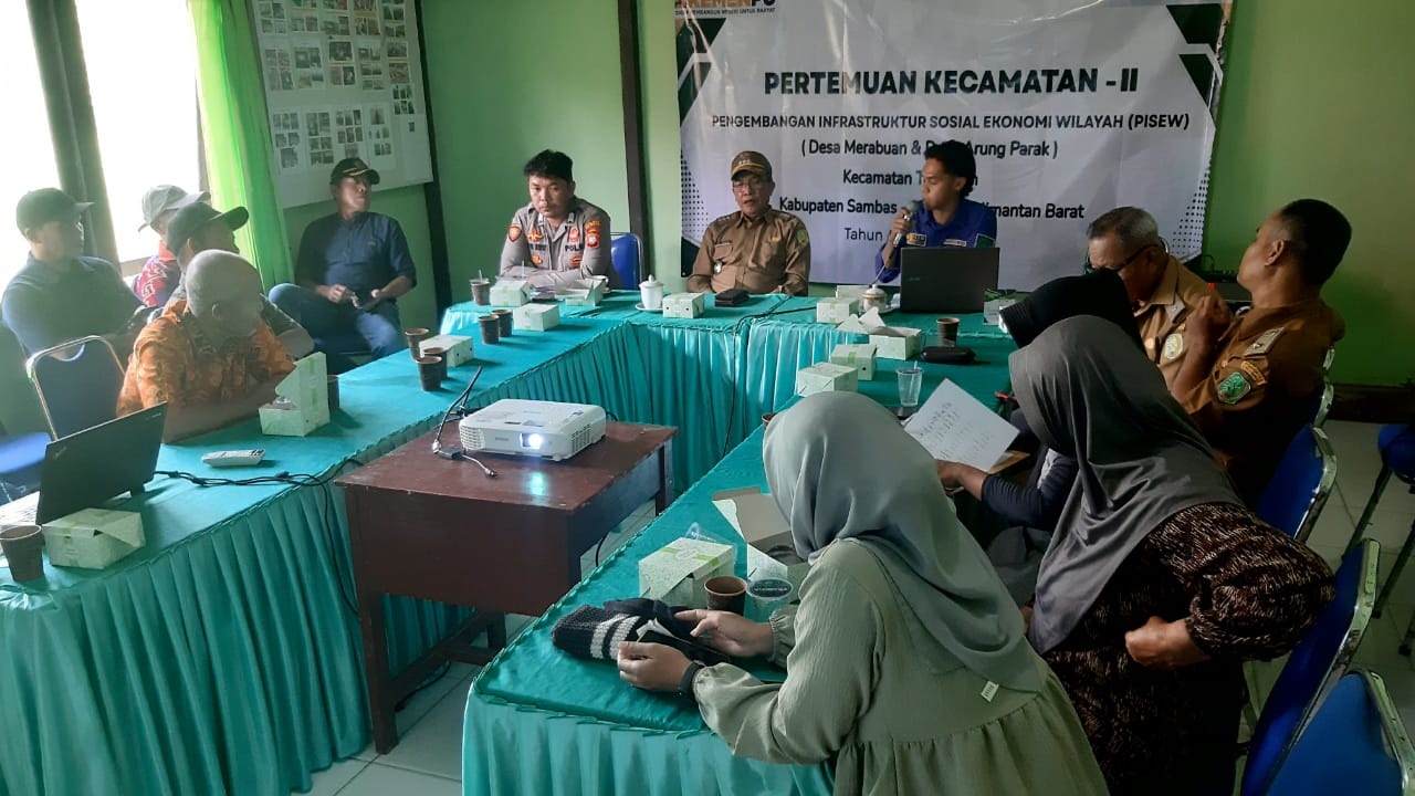 SELESAI: Kegiatan rapat setelah Proyek PISEW di Kecamatan Tangaran selesai seratus persen.