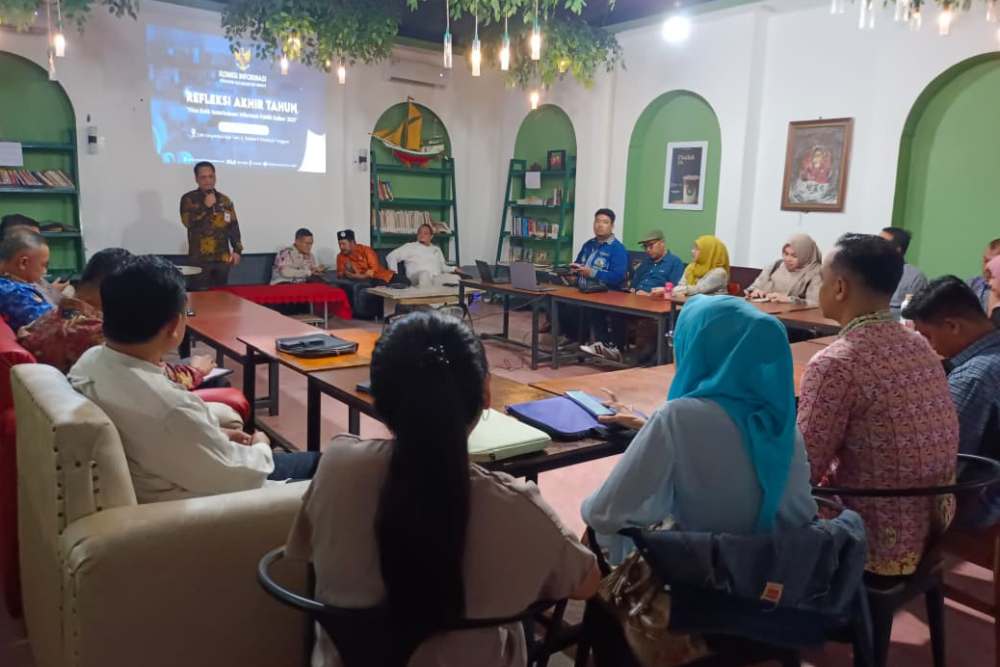 Kegiatan refleksi akhir tahun bertajuk Kilas Balik Keterbukaan Informasi Publik Kalbar 2025 yang digelar di Pontianak, Jumat (19/12).