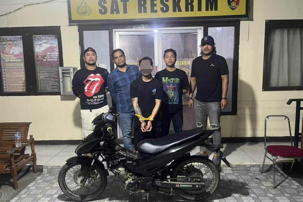 Unit Jatanras Sat Reskrim Polres Landak menangkap pelaku curanmor di Desa Amboyo Selatan Kecamatan Ngabang pada Selasa (23/12) lalu.