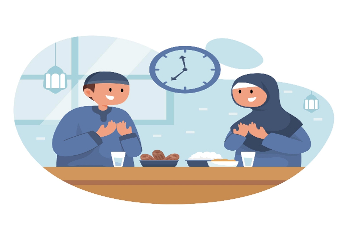 Ilustrasi makan sahur.