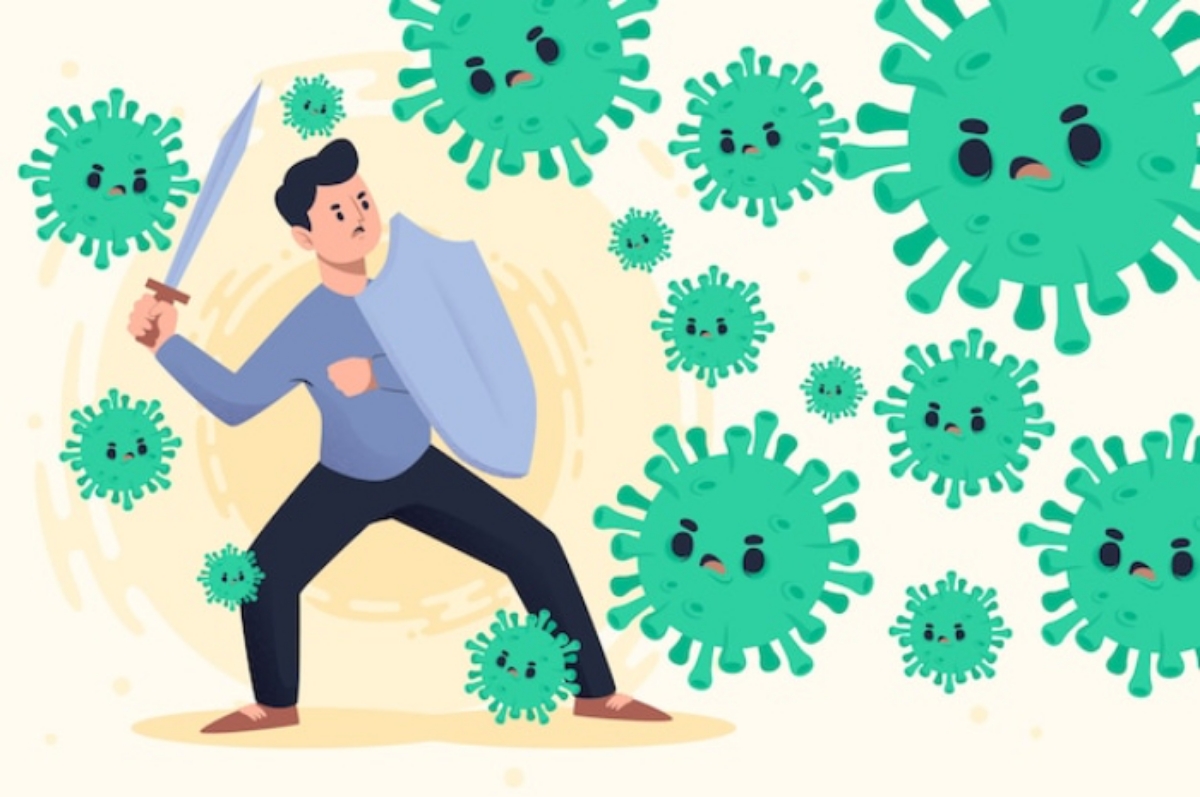 Ilustrasi Virus HMPV yang tengah merebak di Tiongkok.