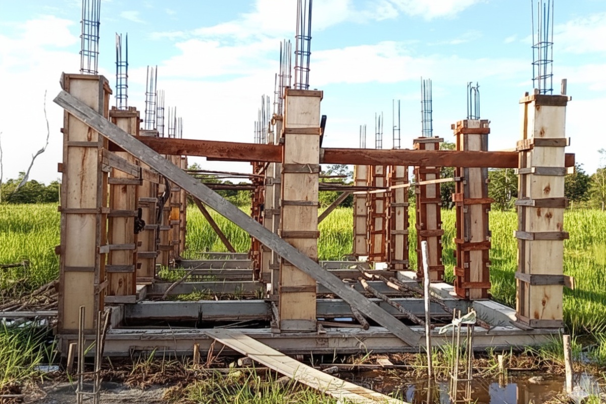 Proyek pembangunan KNMP di Desa Ujung Said Kecamatan Jongkong Kapuas Hulu hingga saat ini belum selesai sementara kontrak sudah selesai.