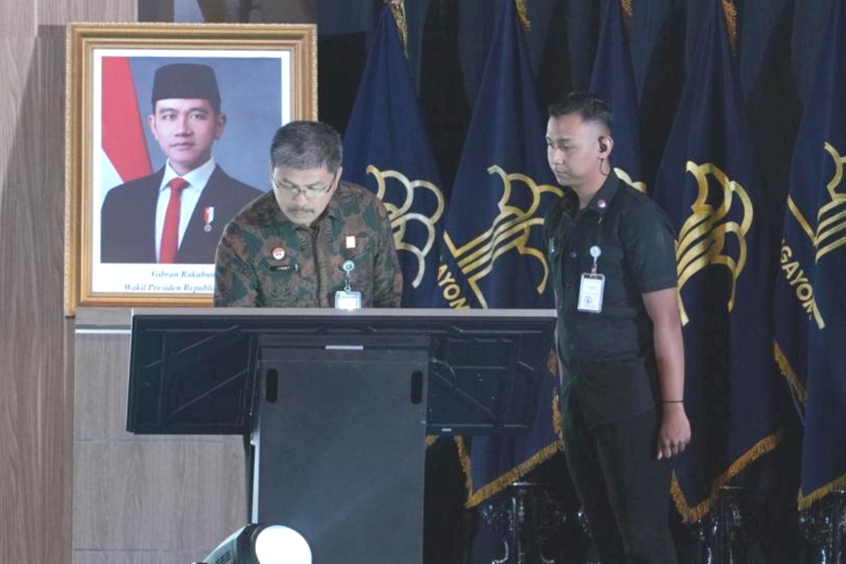 Kakanwil Kemenkum Kalbar Jonny Pesta Simamora, pada Pelaksanaan Penandatanganan Komitmen Bersama Pembangunan Zona Integritas dan Perjanjian Kinerja Kementerian Hukum Tahun 2026 pada Kamis (8/1).
