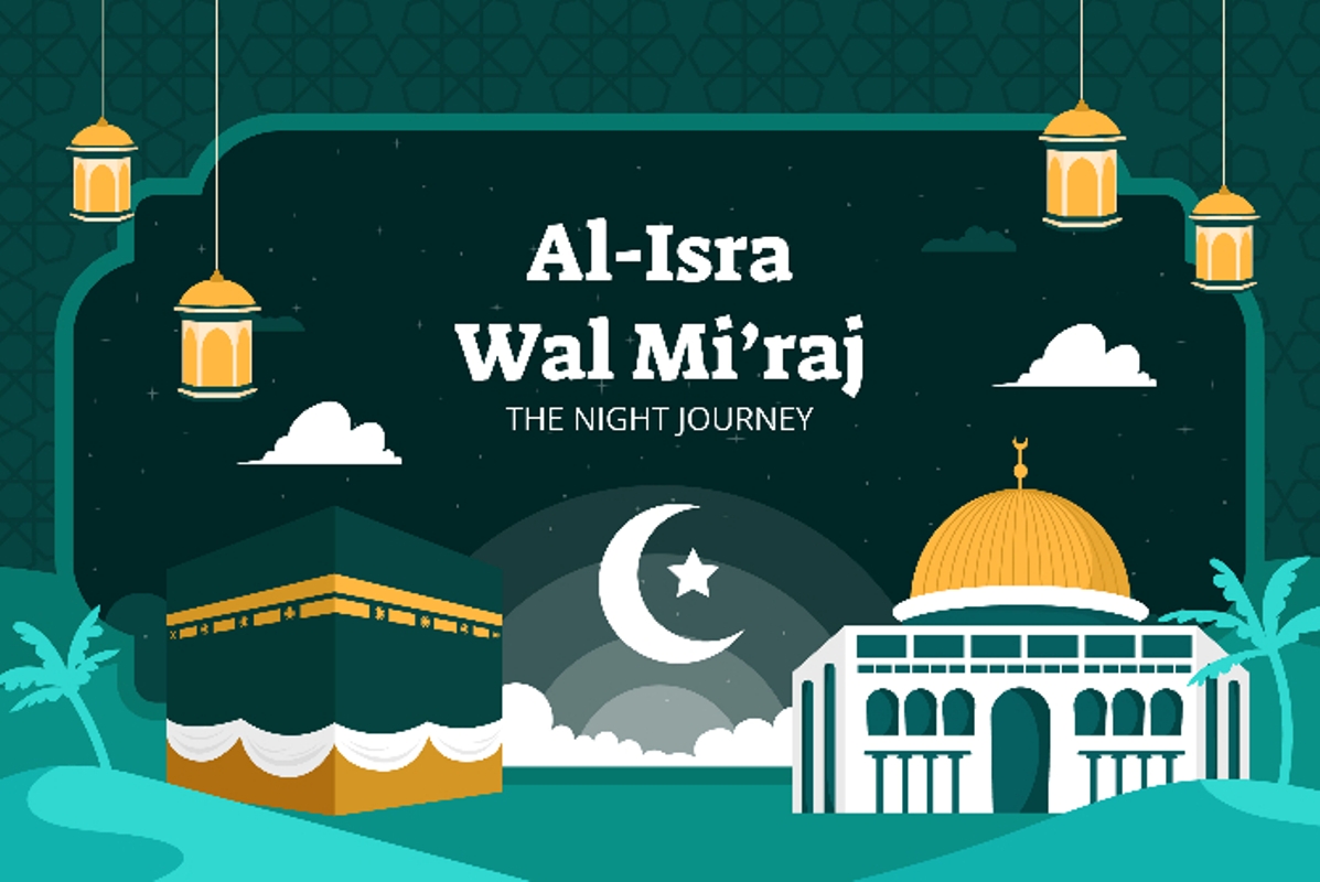 ilustrasi perjalan Isra Mikraj.