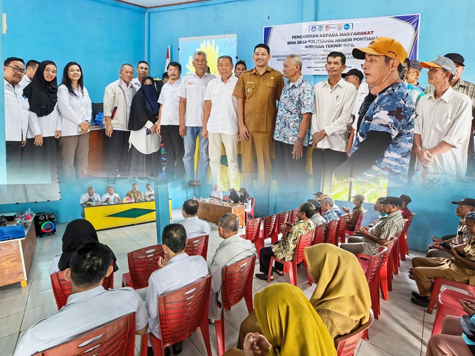 PEMBERDAYAAN: Tim PPM Jurusan Teknik Sipil Polnep melakukan upaya pemberdayaan masyarakat terhadap kualitas infrastruktur untuk meningkatkan ekonomi masyarakat pesisir Kalimantan Barat,