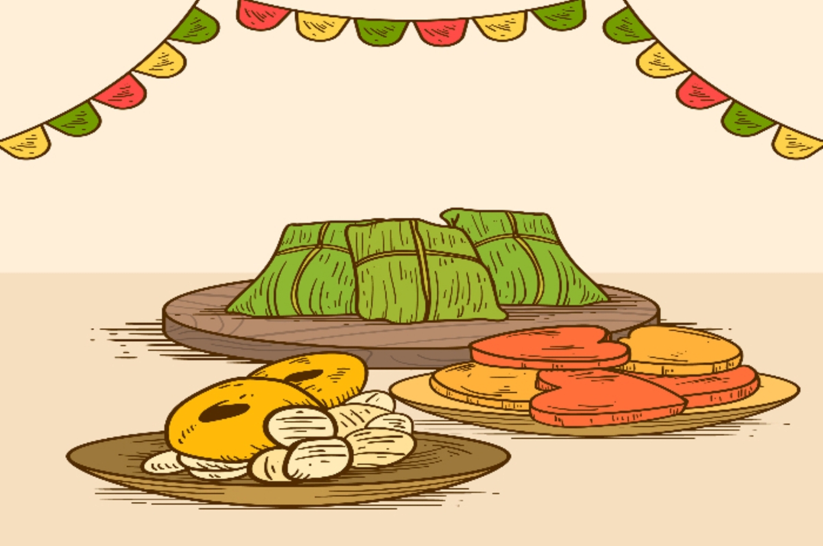 ilustrasi kuliner khas Kota Singkawang.