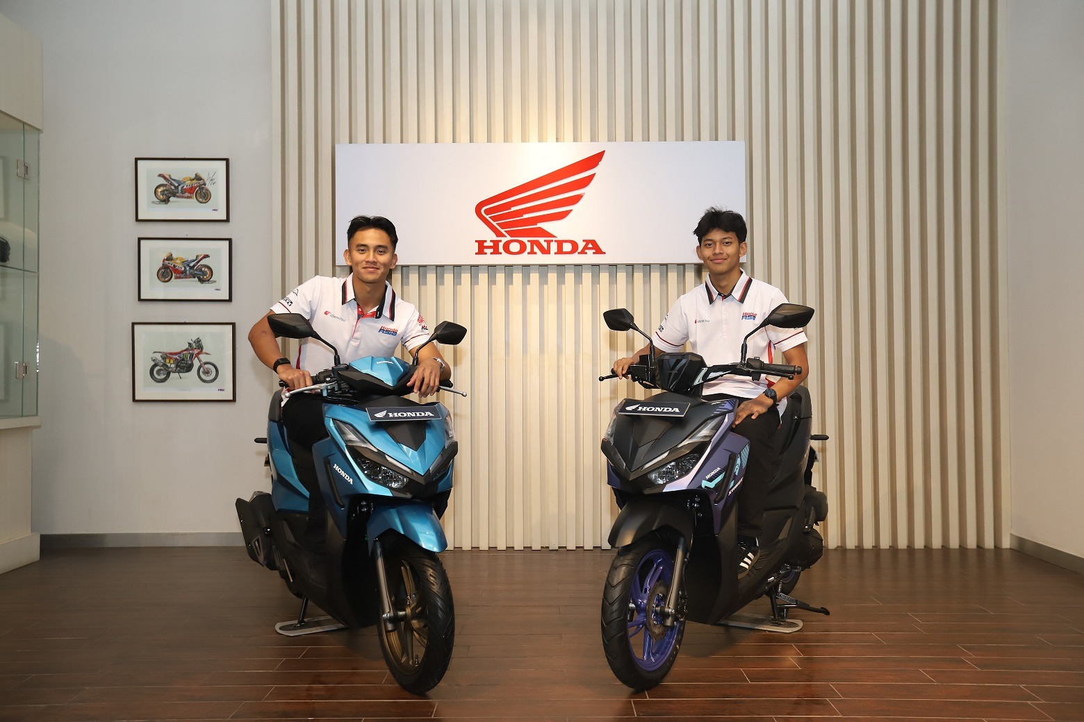 Mario Suryo Aji dan Veda Ega Pratama, dua pebalap muda Indonesia lulusan AHRS, bersiap menghadapi persaingan Grand Prix 2026 bersama Honda Team Asia.