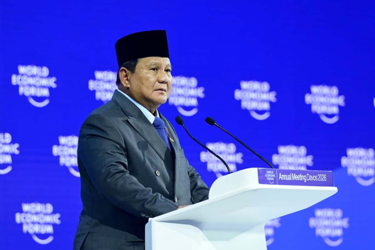 Presiden RI Prabowo Subianto berpidato di World Economic Forum (WEF) di Davos, Swiss pada Kamis (22/1).