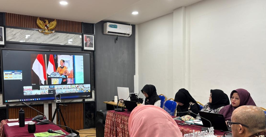Kanwil Kemenkum Kalbar mengikuti Rakernis program pembinaan hukum nasional 2026 secara daring pada Kamis (22/1).