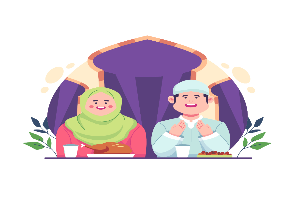 Ilustrasi buka puasa.