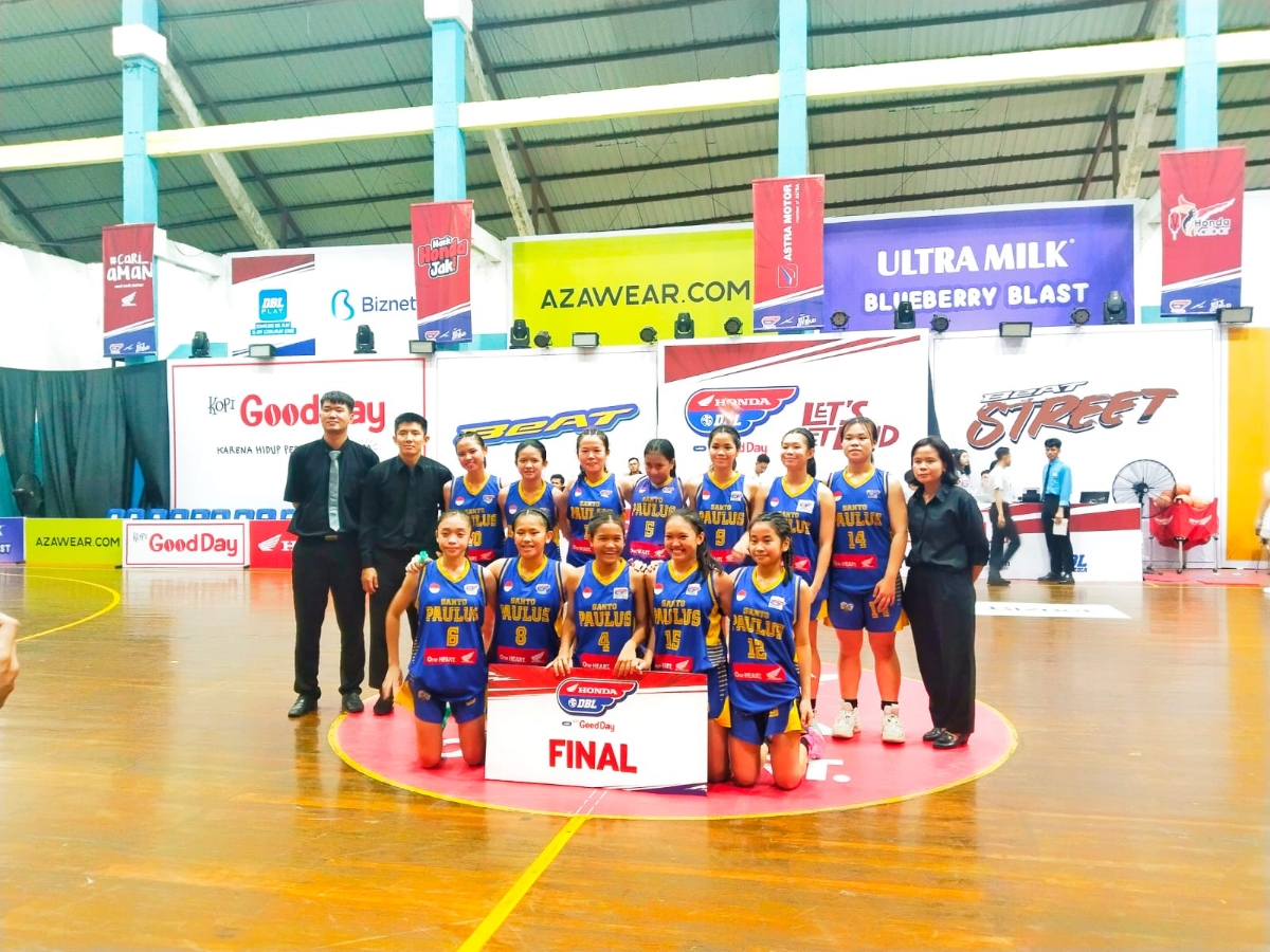 Tim Putri Santo Paulus Pontianak Melaju ke babak final Honda DBL With Kopi Good Day 2026 West Kalimantan.