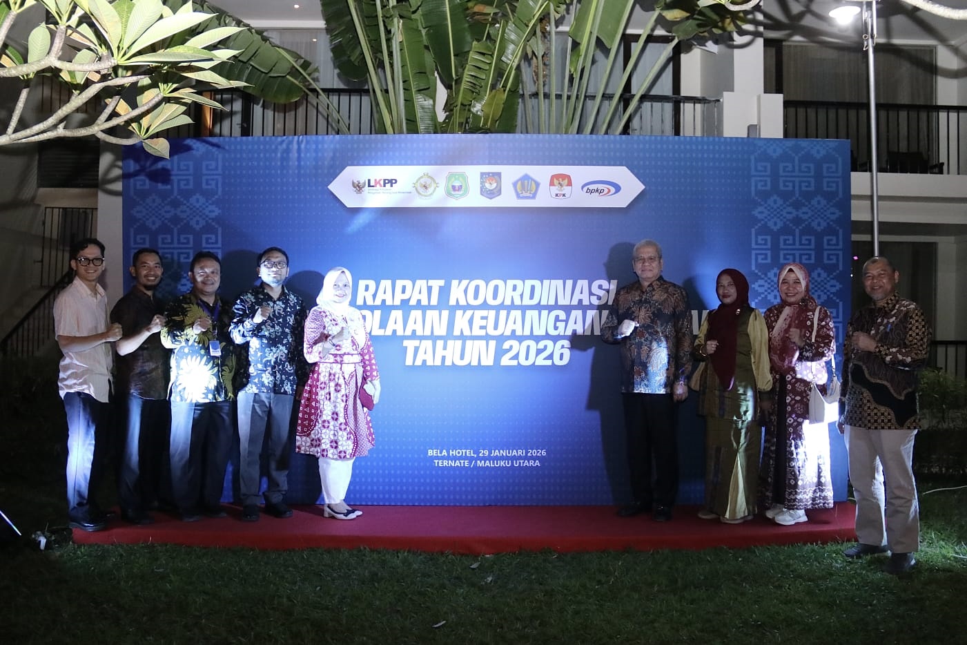 AKOR KEUANGAN: Sekda Kalbar Harisson bersama rombongan yang mengikuti kegiatan Rakor Pengelolaan Keuangan Daerah Tahun Anggaran 2026 di Ternate.