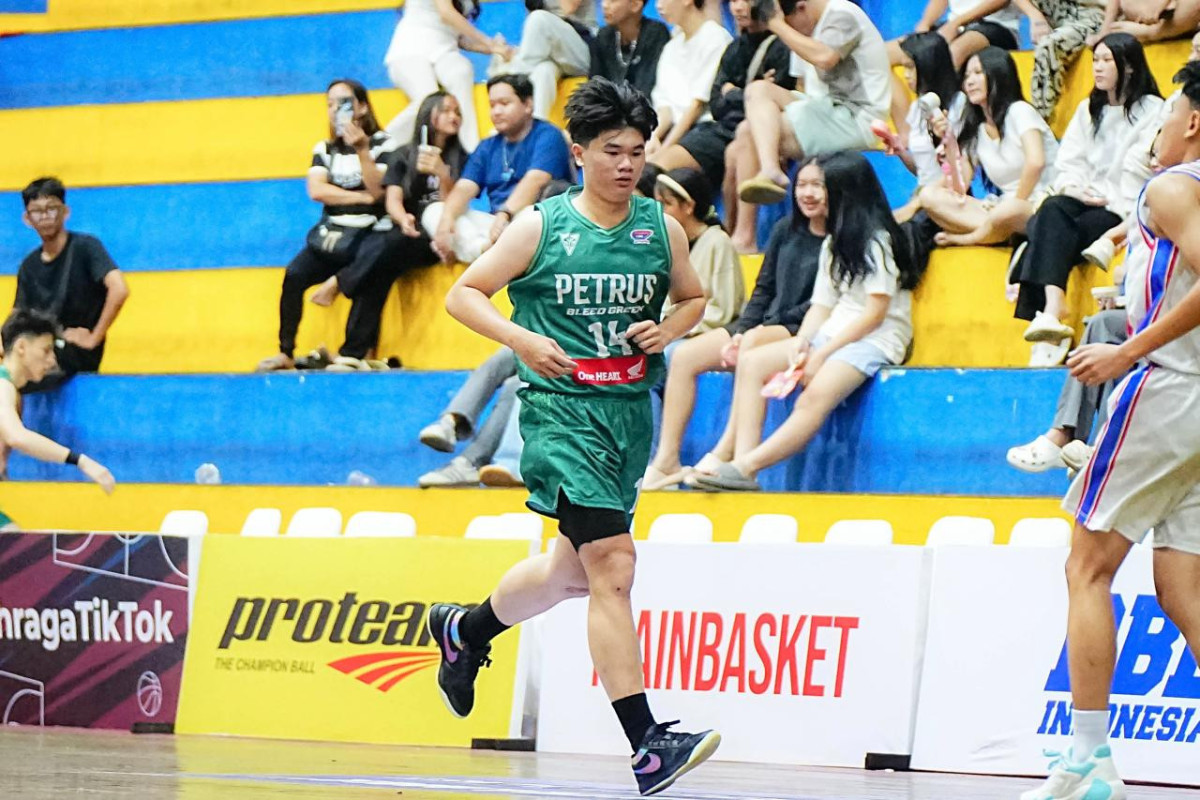 Gavriel Alvinno pemain tim basket putra SMA Santu Petrus Pontianak.