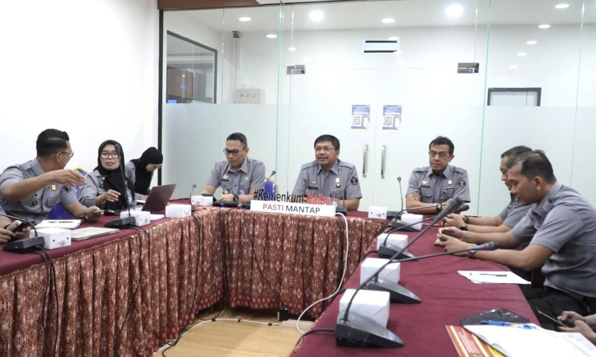 Kanwil Kemenkum kalbar menggelar rapat proyeksi penyerapan anggaran Triwulan I anggaran 2026 pada Senin (2/2).