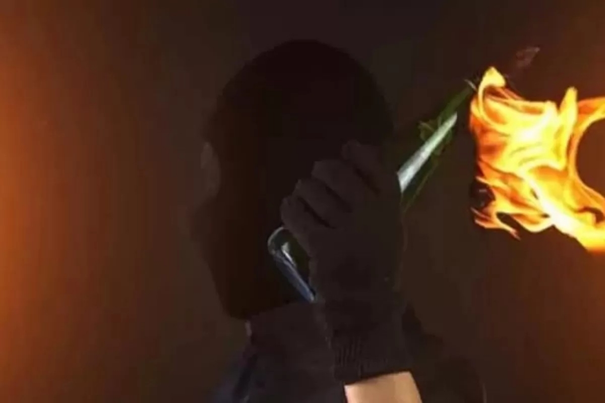 Ilustrasi bom molotov