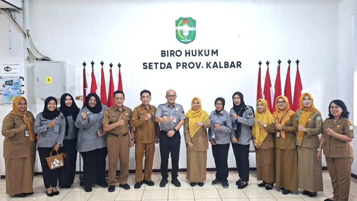 Kanwil Kemenkum Kalbar menggelar pertemuan dengan Biro Hukum Setda Kalbar pada Selasa (3/2).