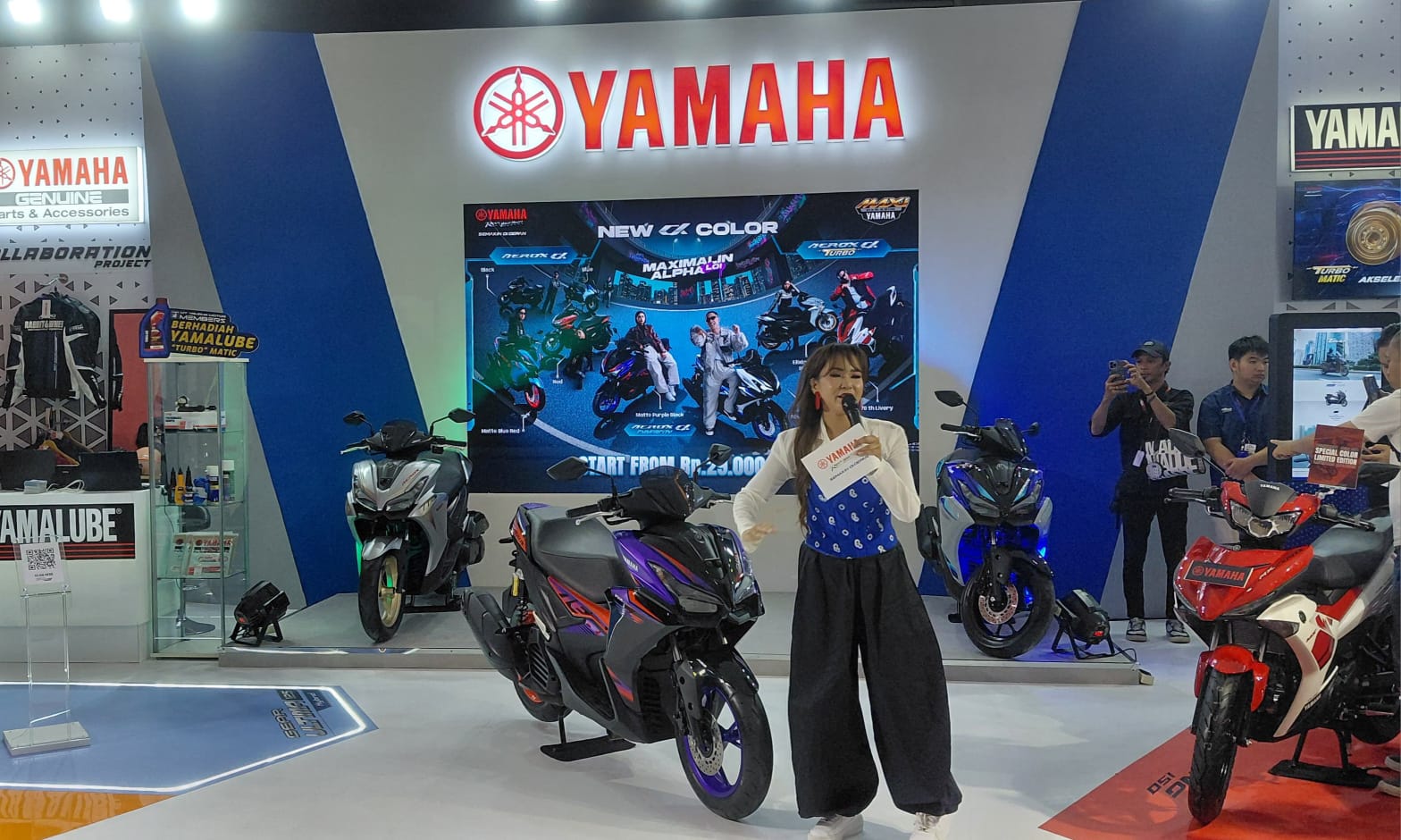 Yamaha tampil penuh warna di IIMS 2026, memperkenalkan AEROX ALPHA dengan grafis baru yang semakin sporty dan keren!