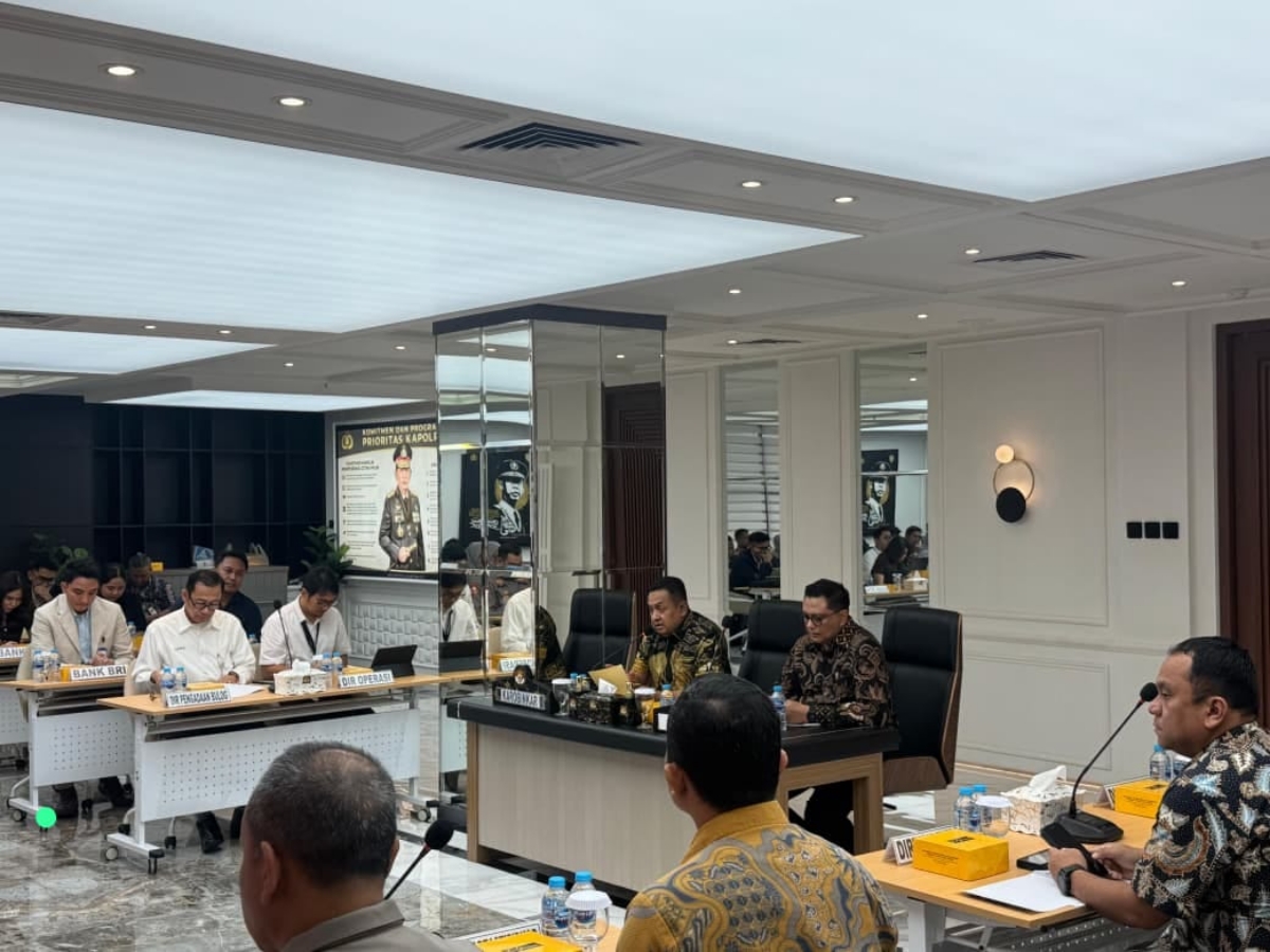 Rakor Polri bersama Kementan, Perum Bulog, BPK, Asosiasi Pabrik pakan ternak dan Himbara pada Jumat (6/2).