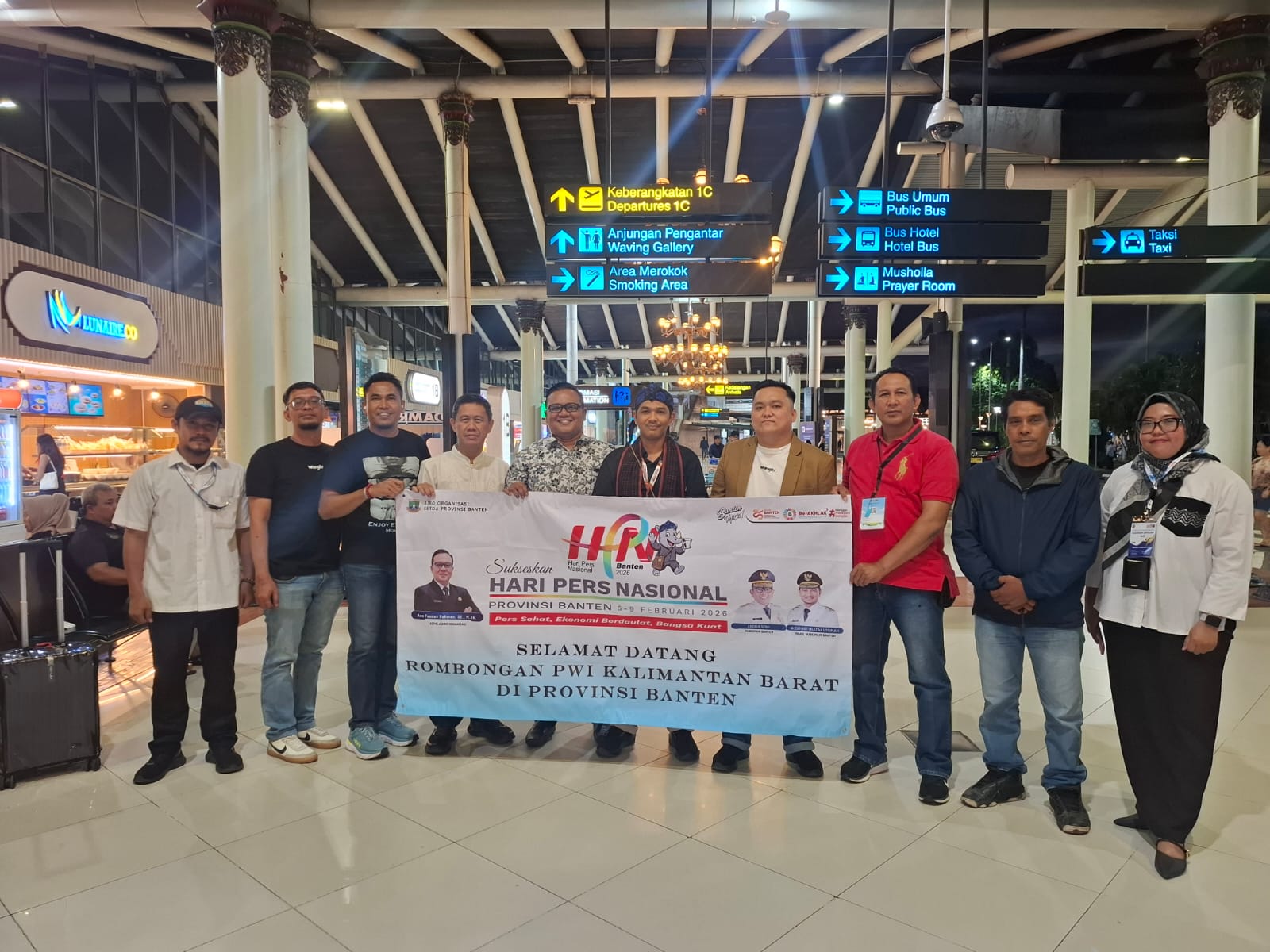 Romgongan Persatuan Wartawan Indonesia (PWI) Kalimantan Barat dalam Hari Pers Nasional (HPN) 2026 di Kota Serang