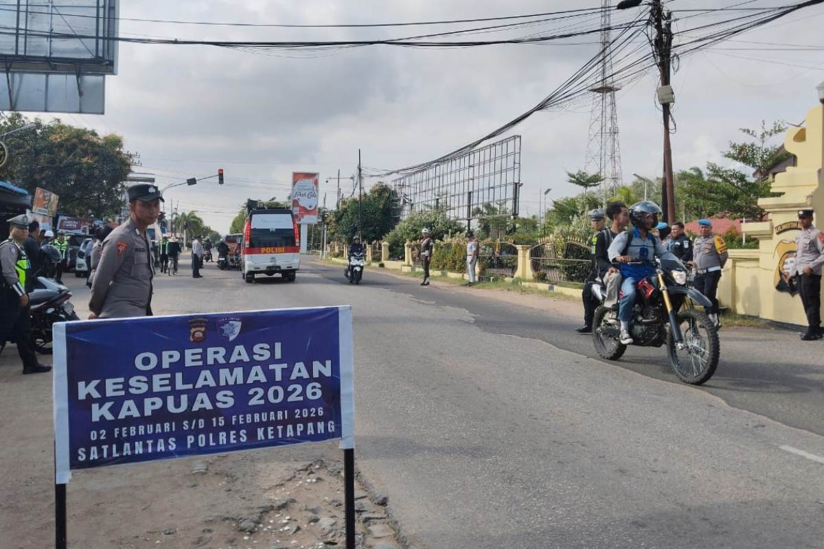 Polres Ketapang menggelar Operasi Keselamatan Kapuas 2026.