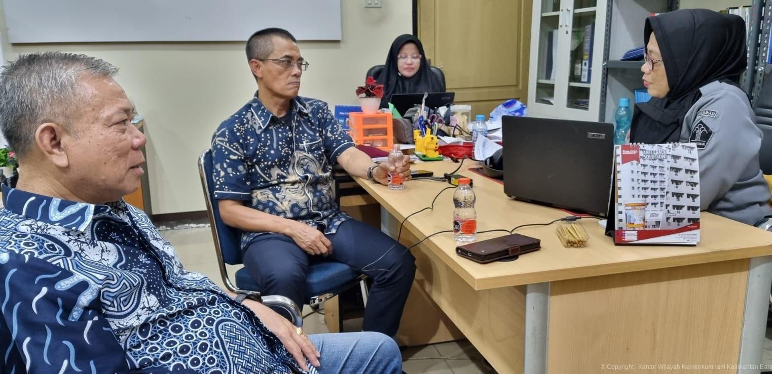 Kanwil Kemenkum Kalbar menggelar koordinasi bersama UPB Pontianak pada Senin (9/2).