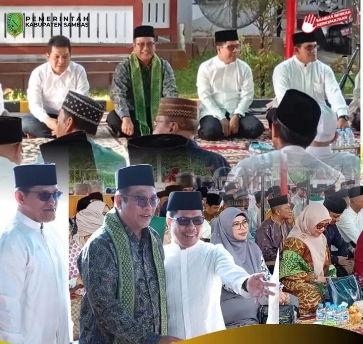 KUNJUNGAN: Bupati Sambas saat menerima kunjungan Kepala Konsulat Jenderal Republik Indonesia di Kuching, Dr. Abdullah Zulkifli, belum lama ini.