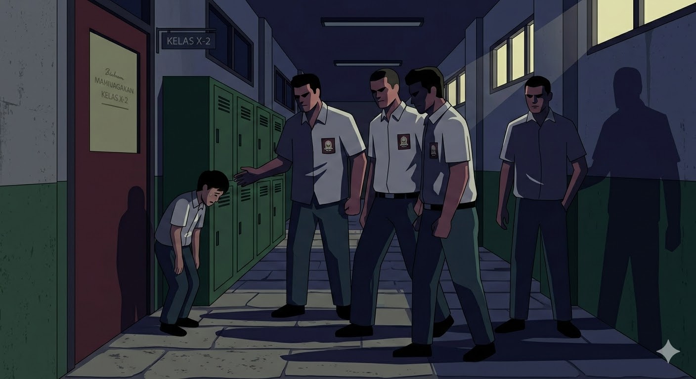 Ilustrasi kekerasan di sekolah.