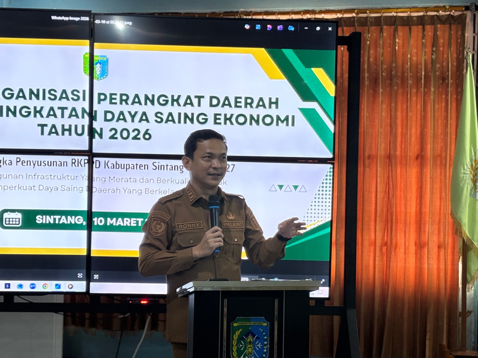 PERTUMBUHAN : Florensius Ronny sebut capaian pertumbuhan ekonomi belum memenuhi target yang telah ditetapkan dalam dokumen perencanaan pembangunan daerah.