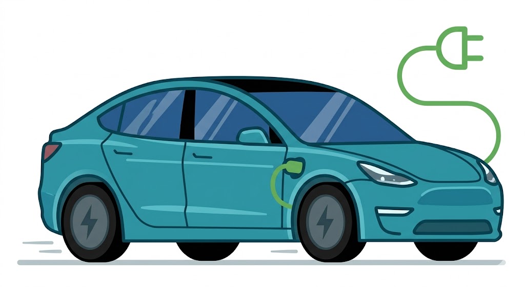 Ilustrasi Mobil Listrik.