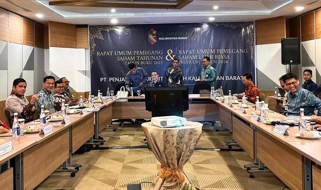 RUPS JAMKRIDA: Rapat Umum Pemegang Saham (RUPS) Tahunan Tahun Buku 2025 dan RUPS Luar Biasa 2026 PT Jamkrida Kalbar menjadi ruang evaluasi sekaligus penentuan arah kebijakan di tengah kebutuhan pembia