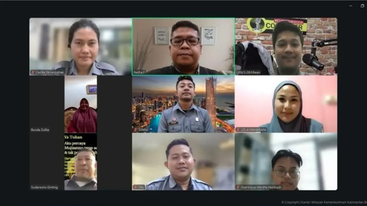 MPD Notaris Kota Singkawang menggelar rapat koordinasi untuk memperkuat fungsi pengawasan terhadap notaris secara daring pada Selasa (31/3). ISTIMEWA