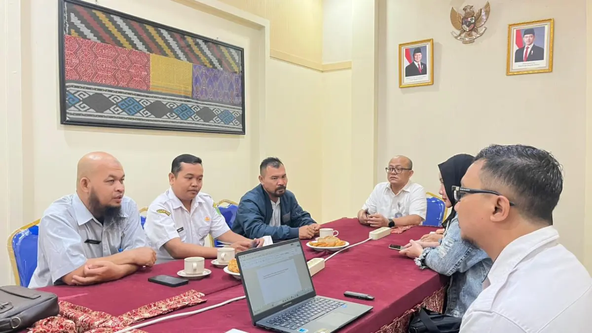 Kanwil Kemenkum Kalbar menerima kunjungan Bagian Hukum Setda Kabupaten Sambas pada Rabu (1/4). (ISTIMEWA)
