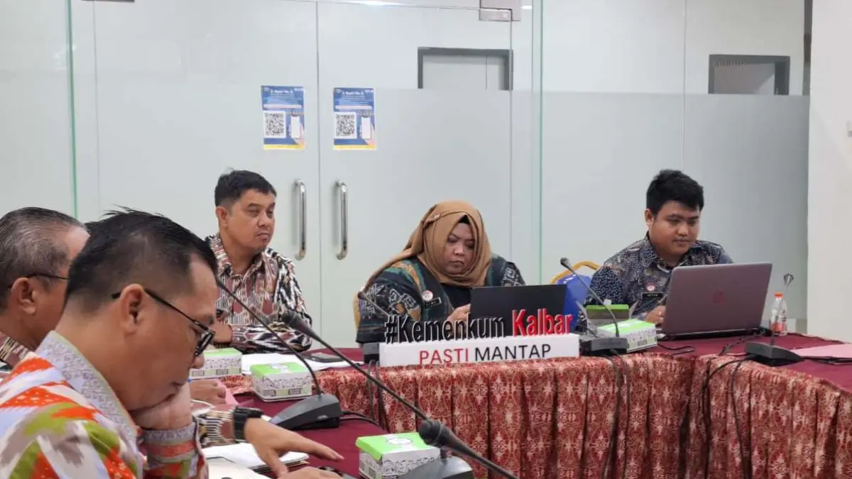 Kanwil Kemenkum Kalbar menggelar rapat harmonisasi Raperda Kabupaten Mempawah pada Kamis (2/4). (ISTIMEWA)