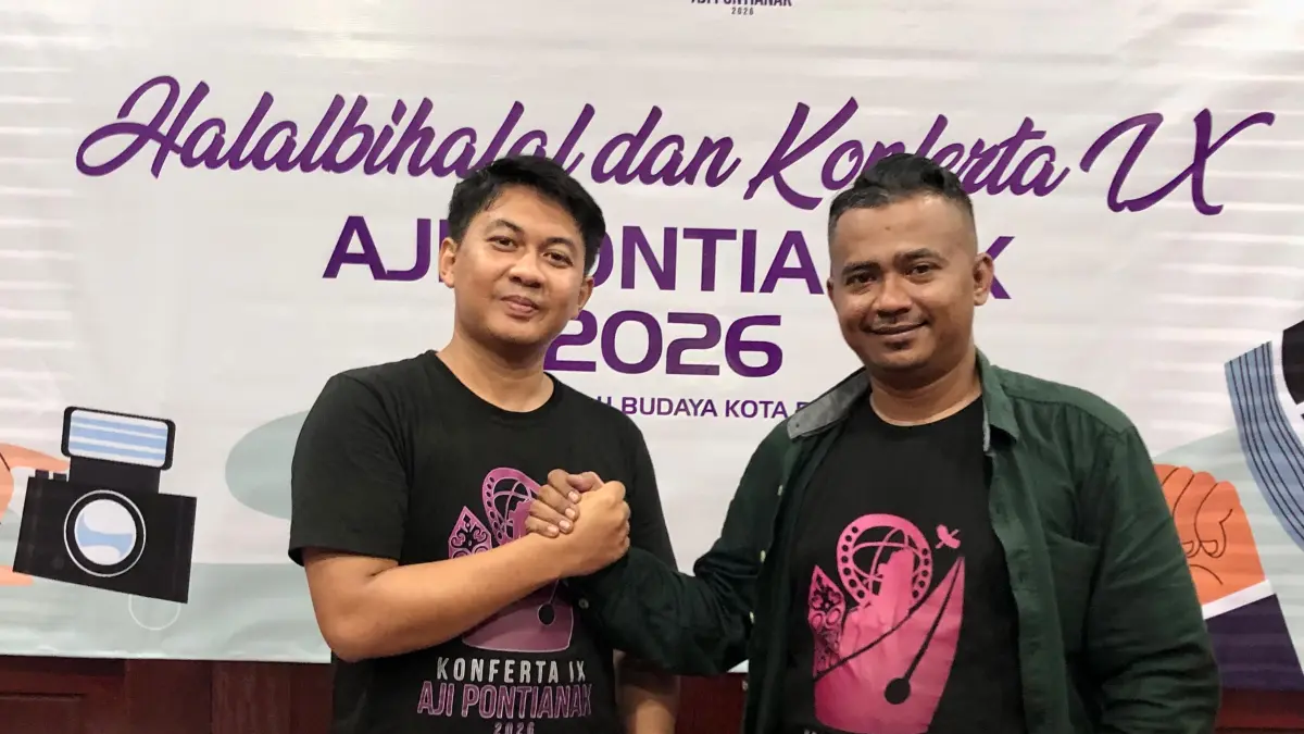 PENGURUS BARU: Konferta AJI Pontianak resmi menetapkan Rivaldi Ade Musliadi sebagai Ketua dan Bagoes Suhanda sebagai Sekretaris untuk periode 2026–2029.  (ISTIMEWA)