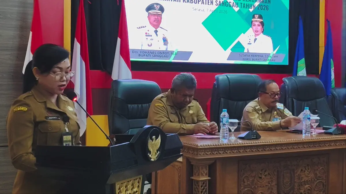 SOSIALISASI: Pemkab Sanggau melaksanakan sosialisasi penyaluran dana hibah di Aula Daranante, Selasa (7/4).